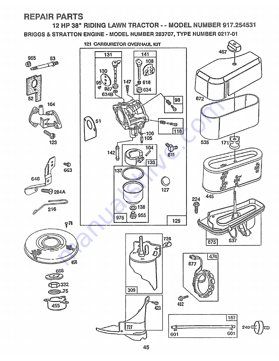 Craftsman 917.254531 Owner'S Manual Download Page 45