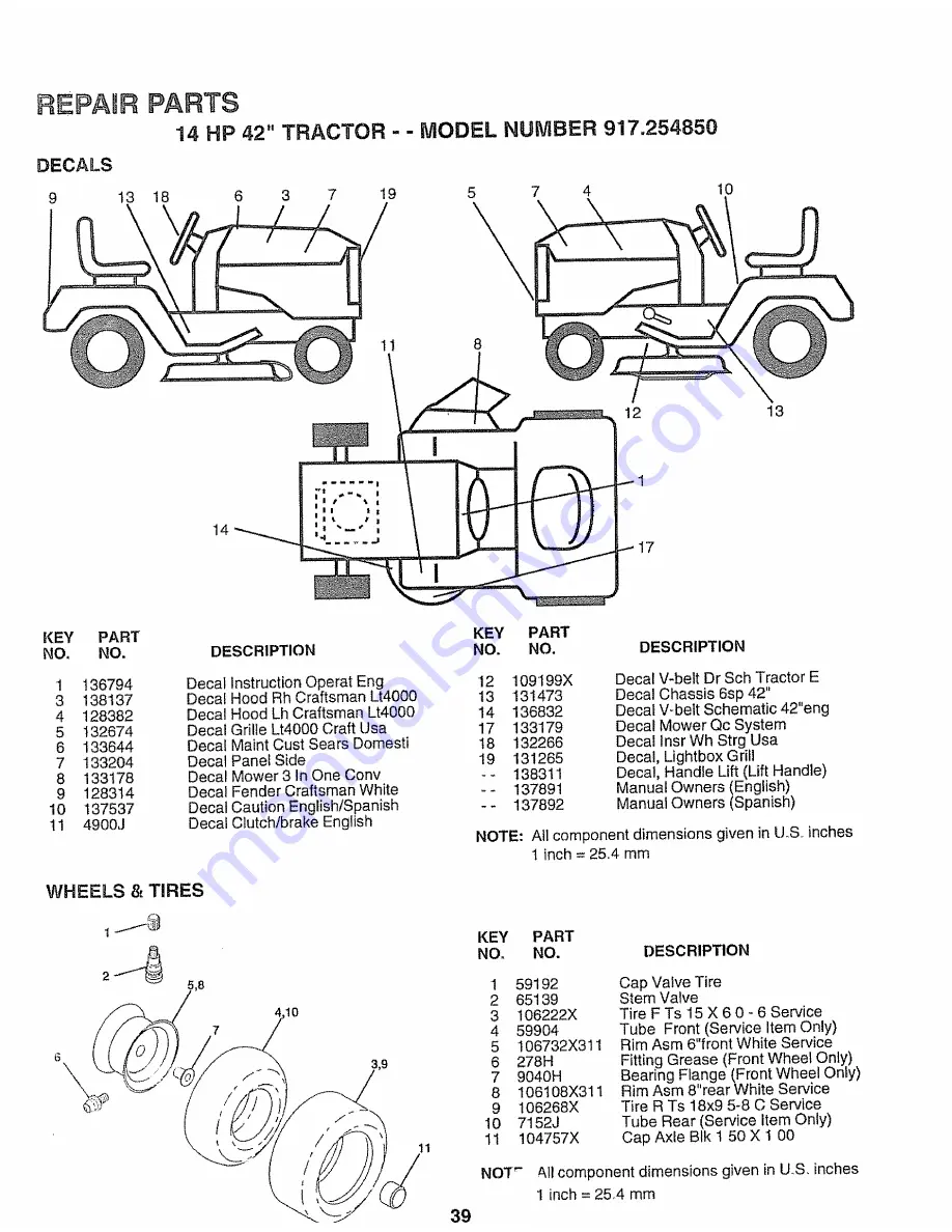 Craftsman 917.254850 Owner'S Manual Download Page 39