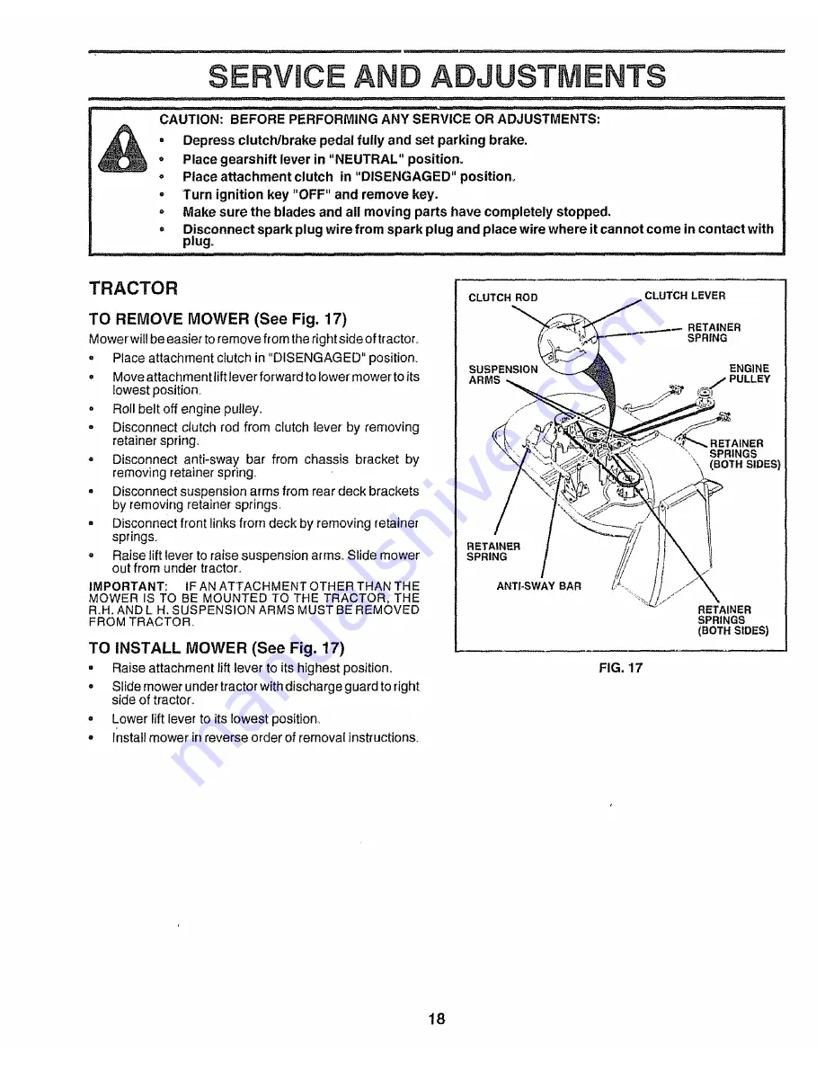 Craftsman 917.255160 Owner'S Manual Download Page 18