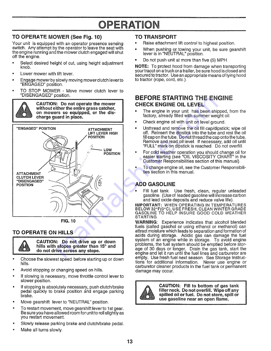 Craftsman 917.25545 Owner'S Manual Download Page 13