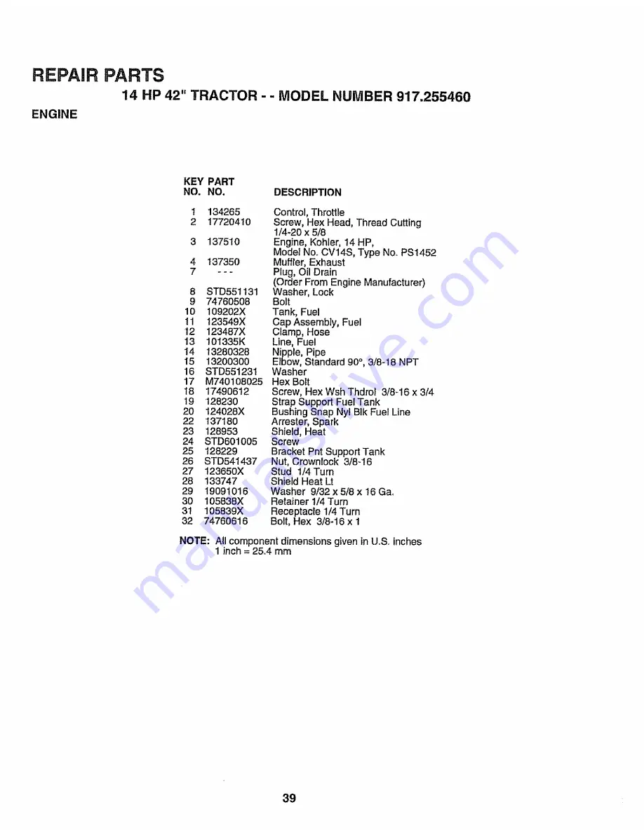 Craftsman 917.255460 Owner'S Manual Download Page 38