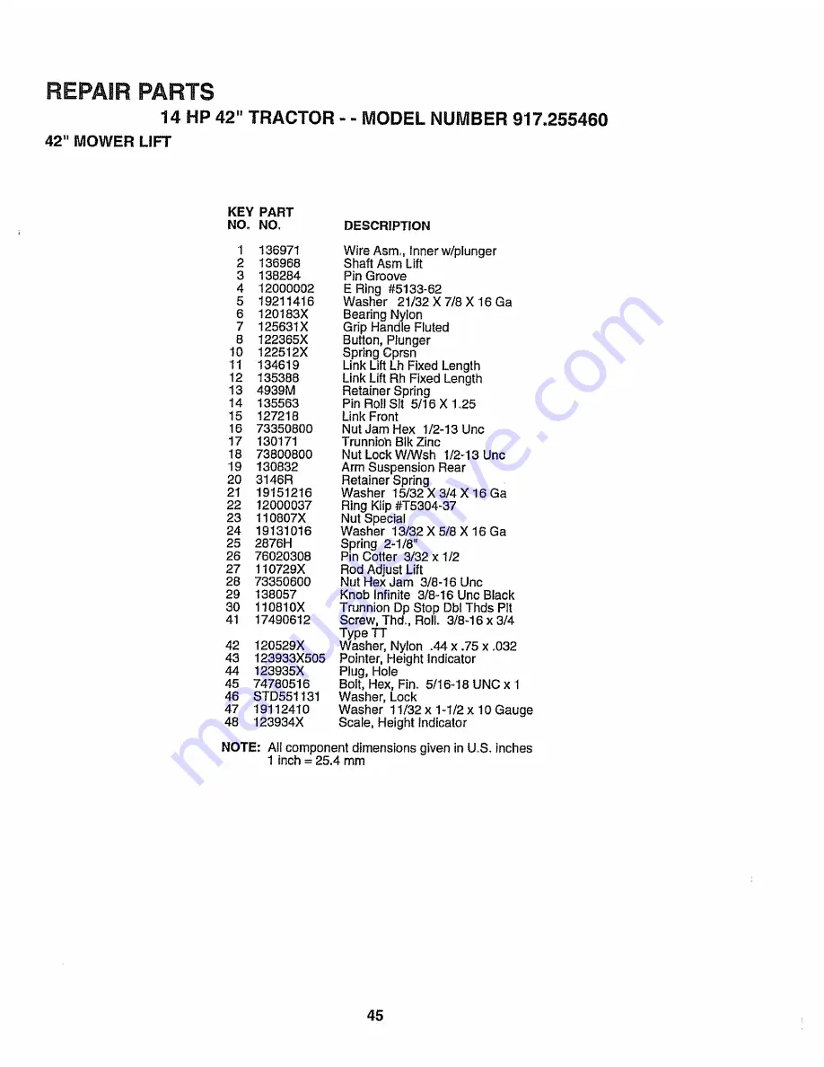 Craftsman 917.255460 Owner'S Manual Download Page 44