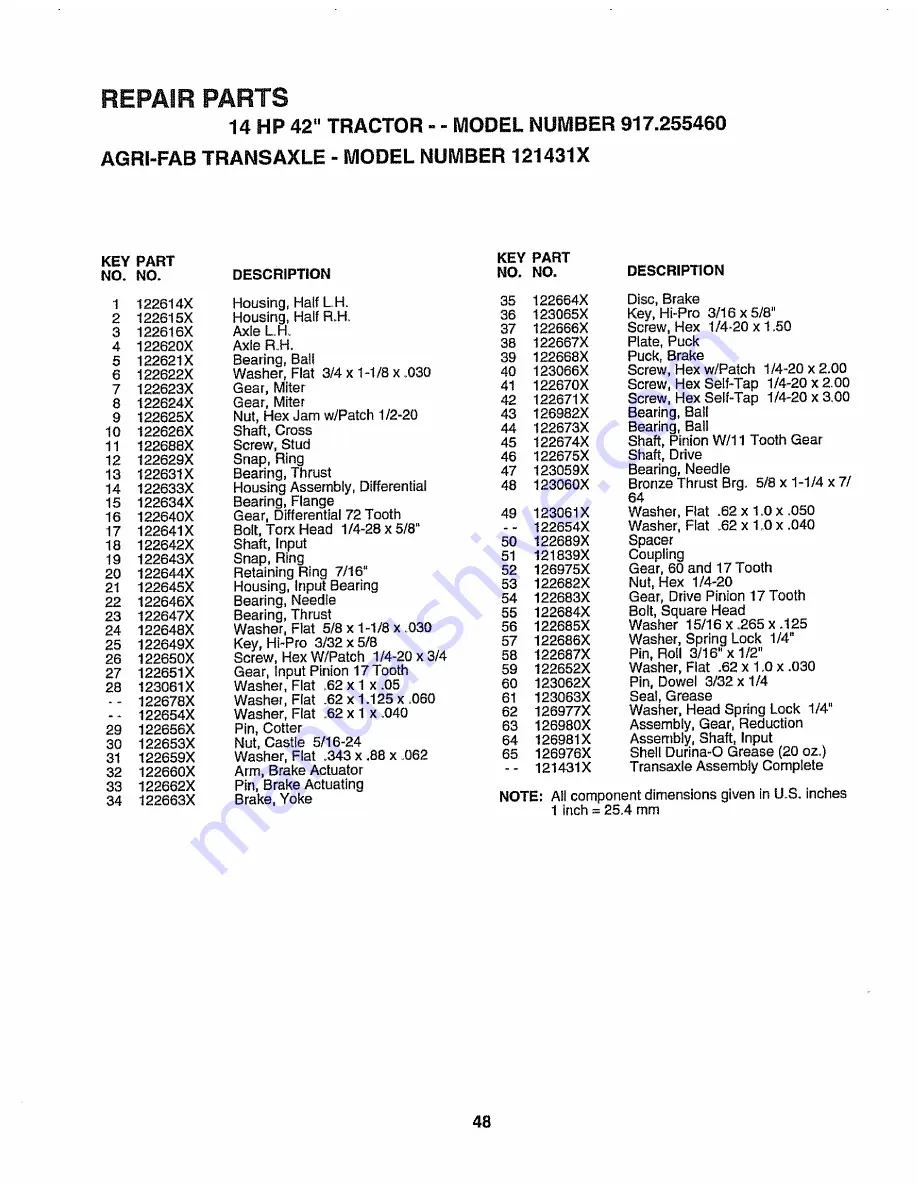 Craftsman 917.255460 Owner'S Manual Download Page 47