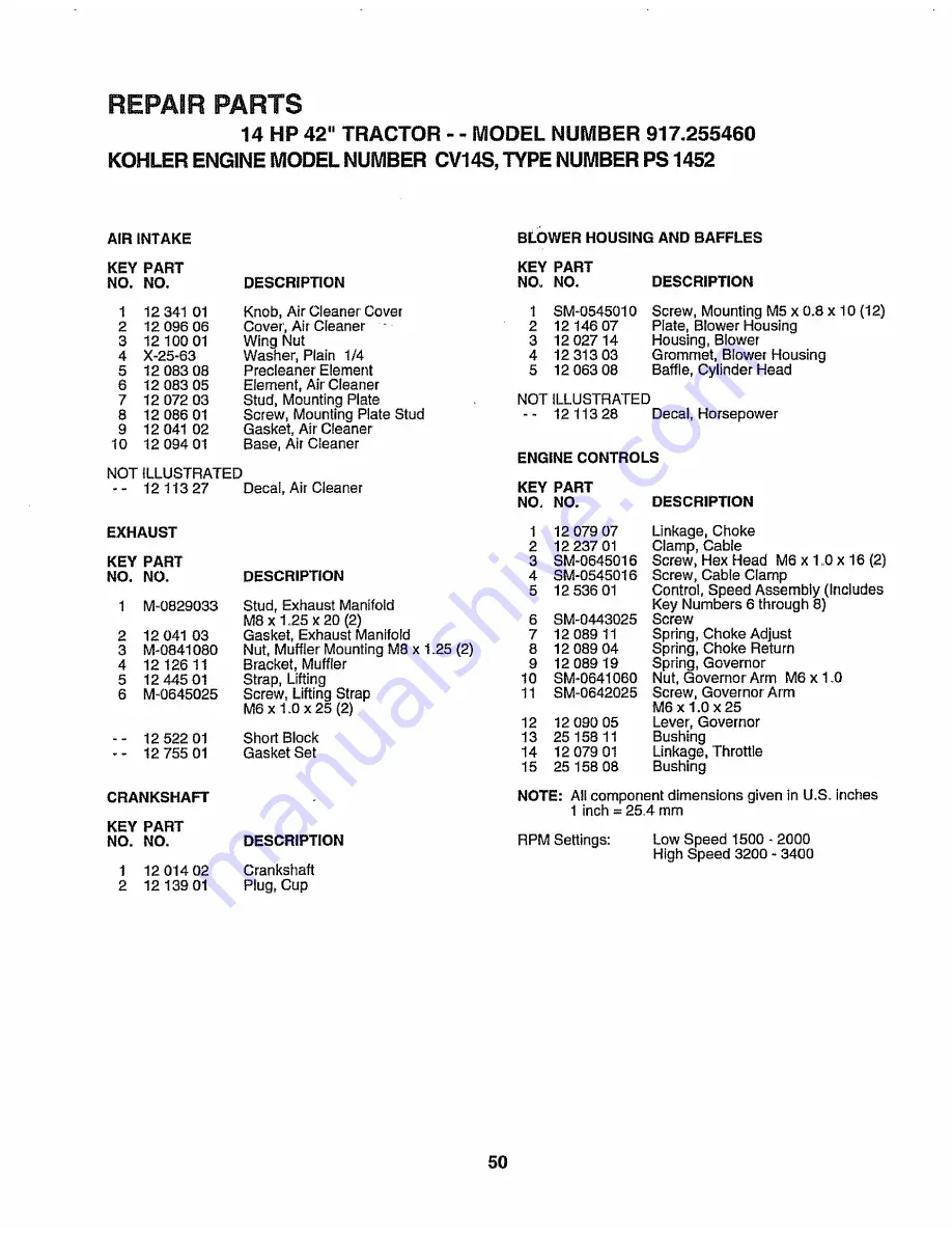 Craftsman 917.255460 Owner'S Manual Download Page 49