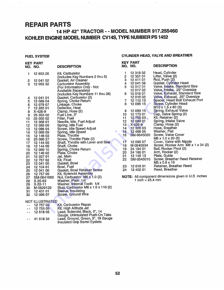 Craftsman 917.255460 Owner'S Manual Download Page 51