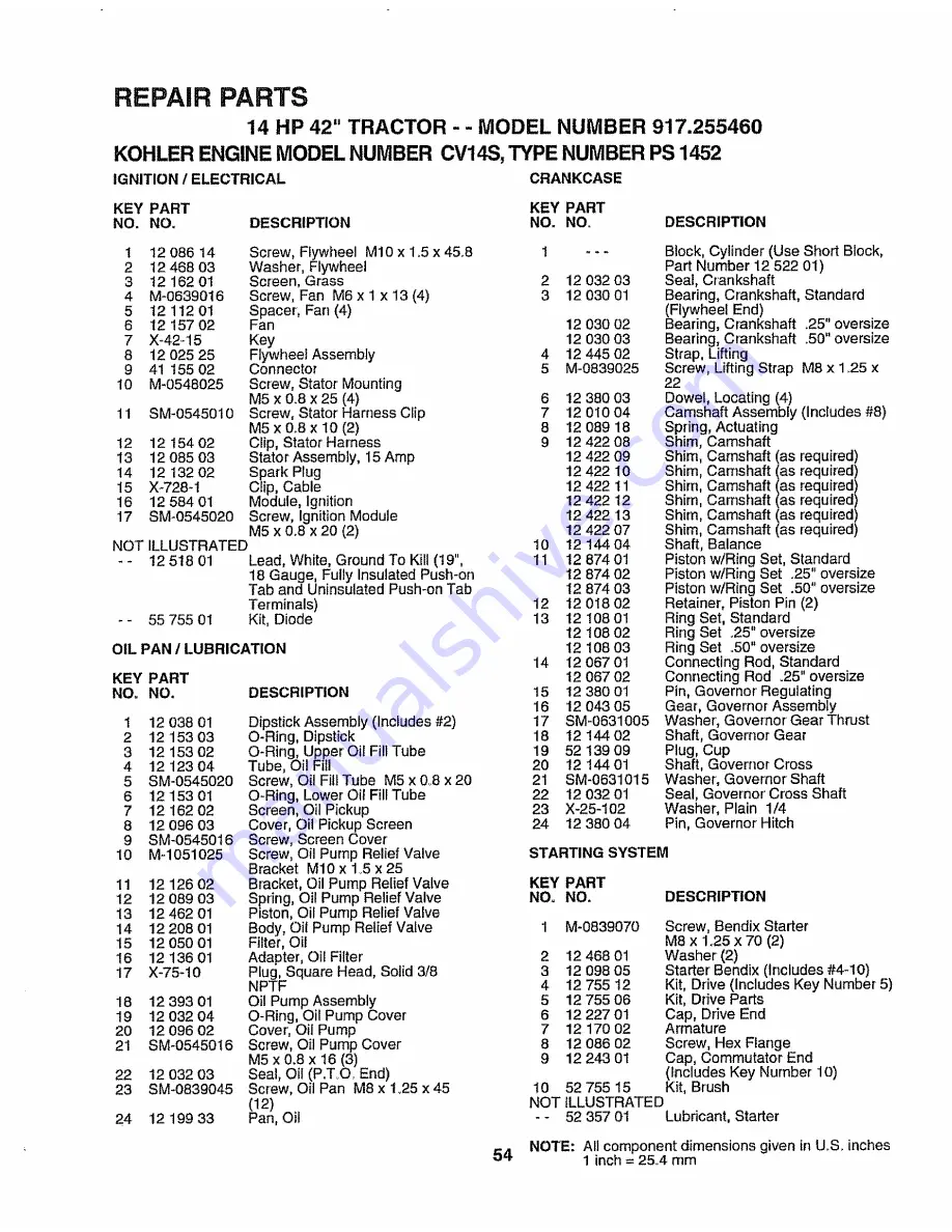 Craftsman 917.255460 Owner'S Manual Download Page 53