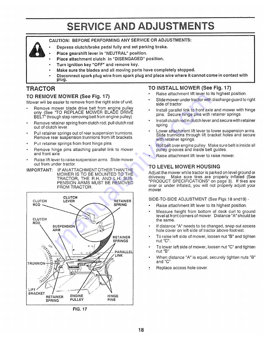 Craftsman 917.25552 Owner'S Manual Download Page 18