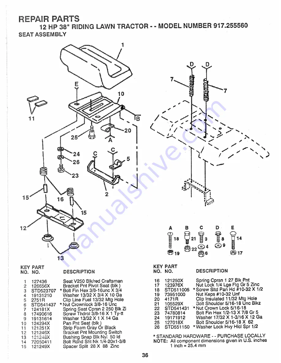 Craftsman 917.255560 Owner'S Manual Download Page 36