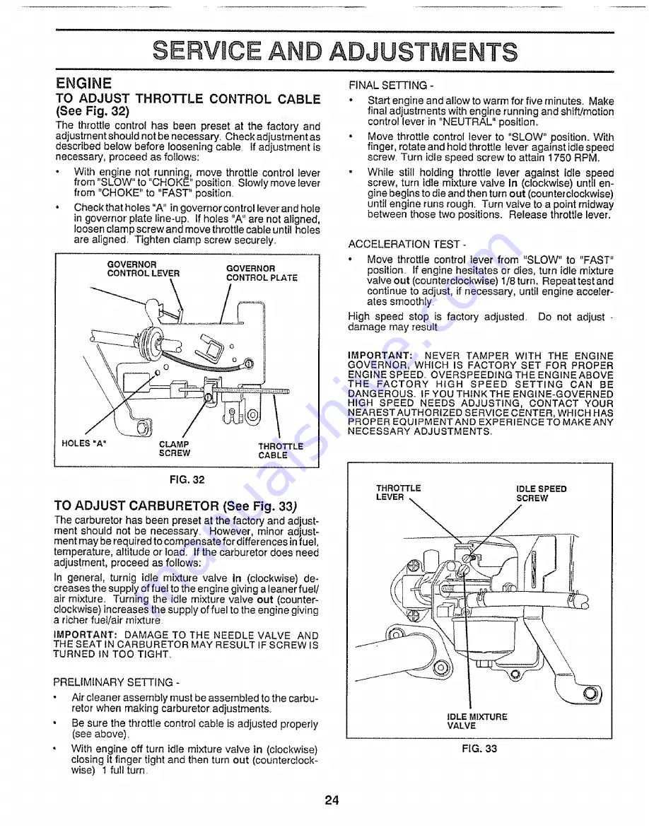 Craftsman 917.255572 Owner'S Manual Download Page 24