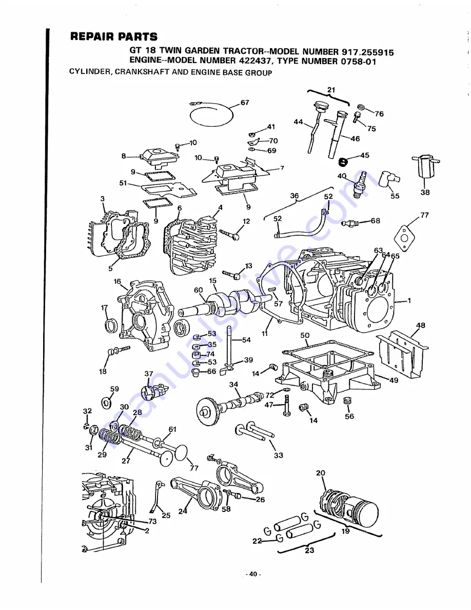 Craftsman 917.255915 Скачать руководство пользователя страница 40