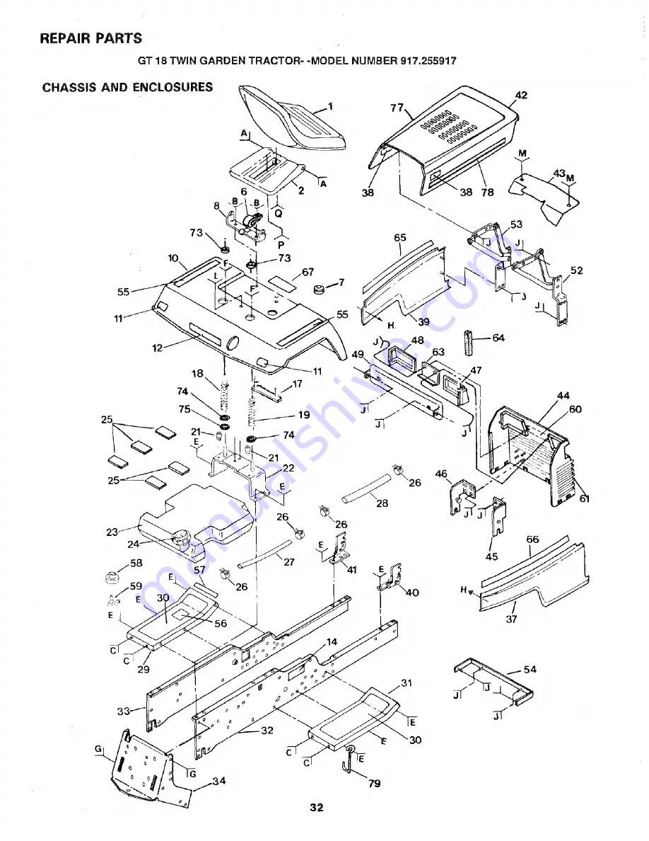 Craftsman 917.255917 Скачать руководство пользователя страница 32