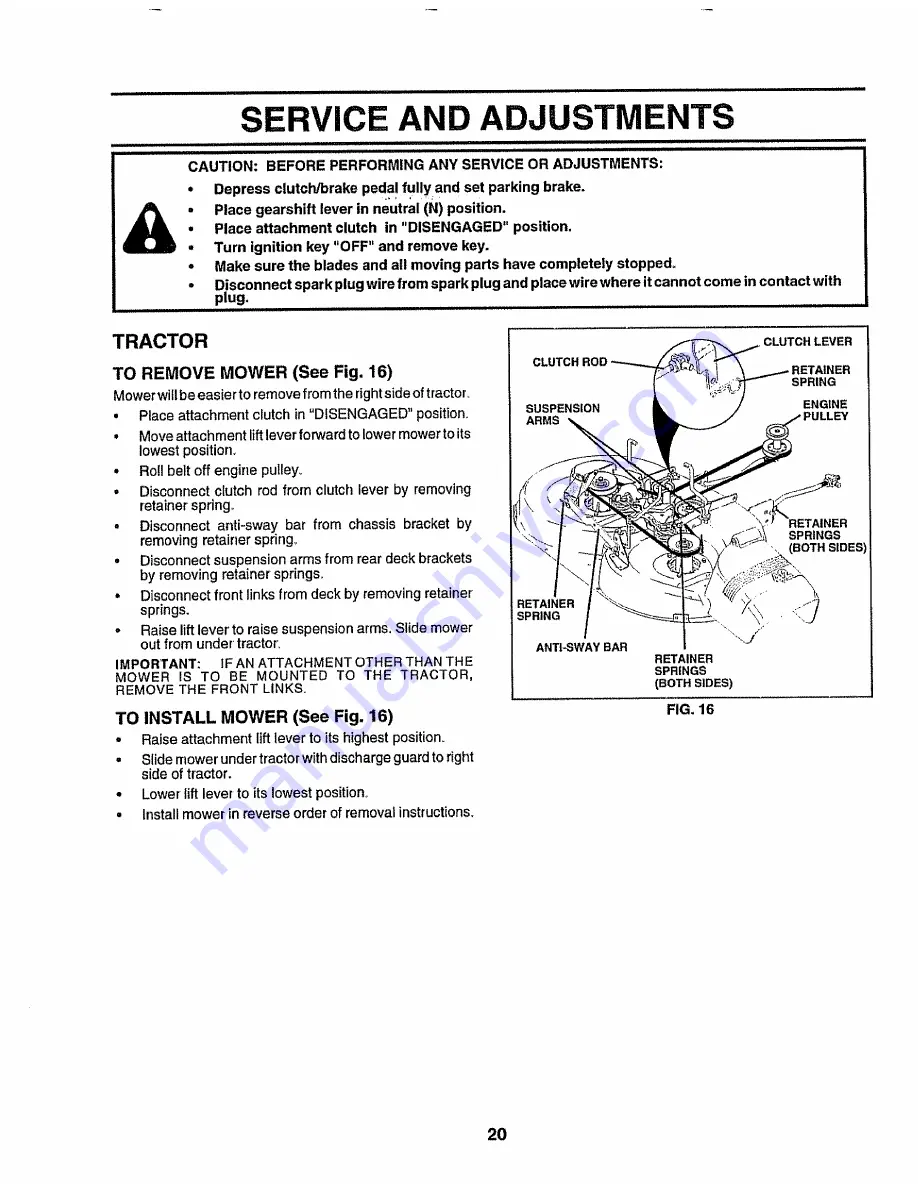 Craftsman 917.256511 Owner'S Manual Download Page 20