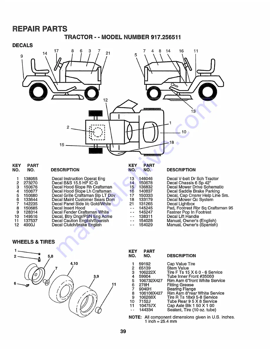 Craftsman 917.256511 Owner'S Manual Download Page 39