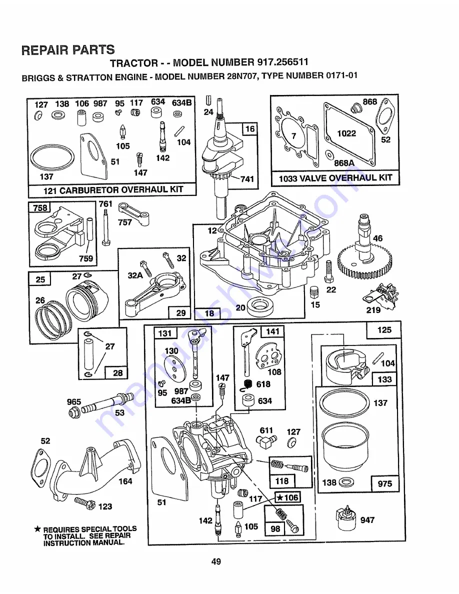 Craftsman 917.256511 Owner'S Manual Download Page 49