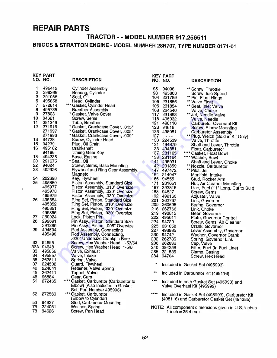 Craftsman 917.256511 Owner'S Manual Download Page 52