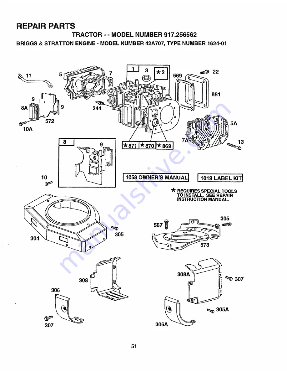 Craftsman 917.256562 Скачать руководство пользователя страница 51