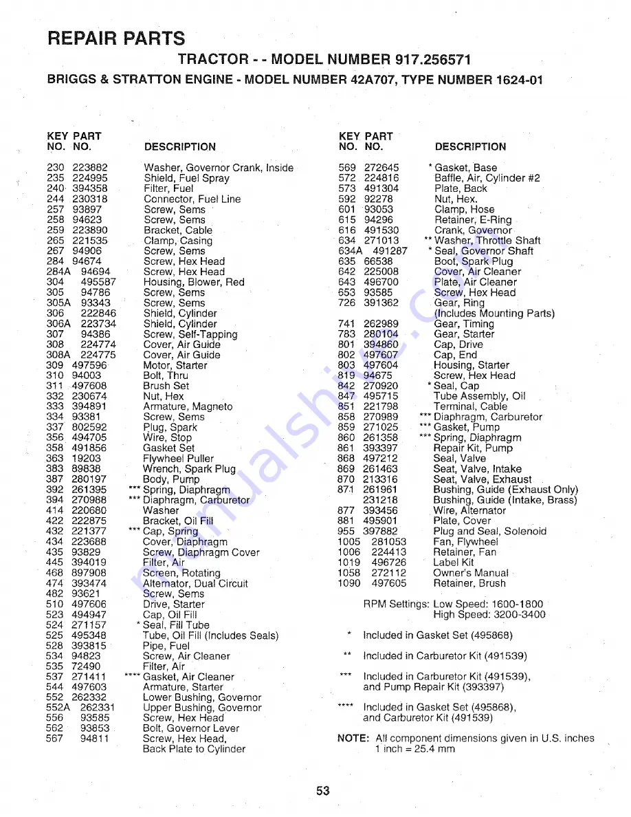 Craftsman 917.256571 Owner'S Manual Download Page 53