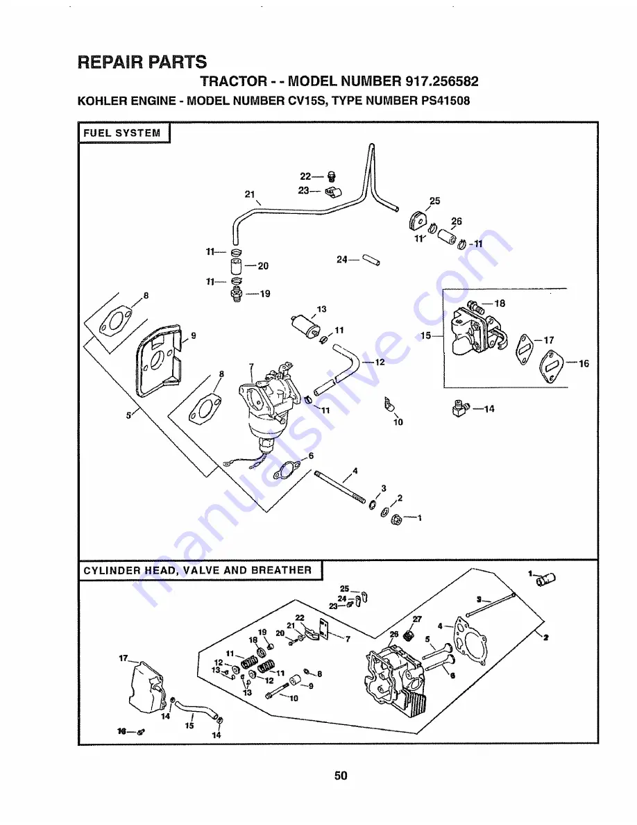 Craftsman 917.256582 Скачать руководство пользователя страница 50