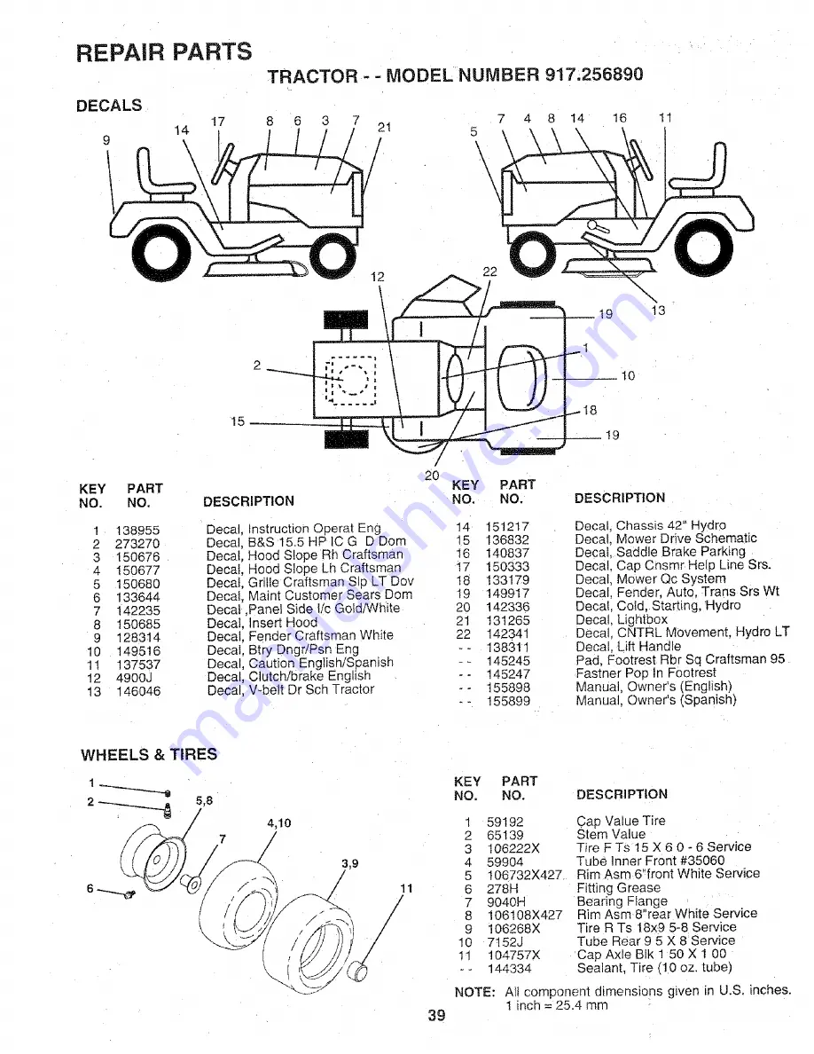 Craftsman 917.256890 Owner'S Manual Download Page 39