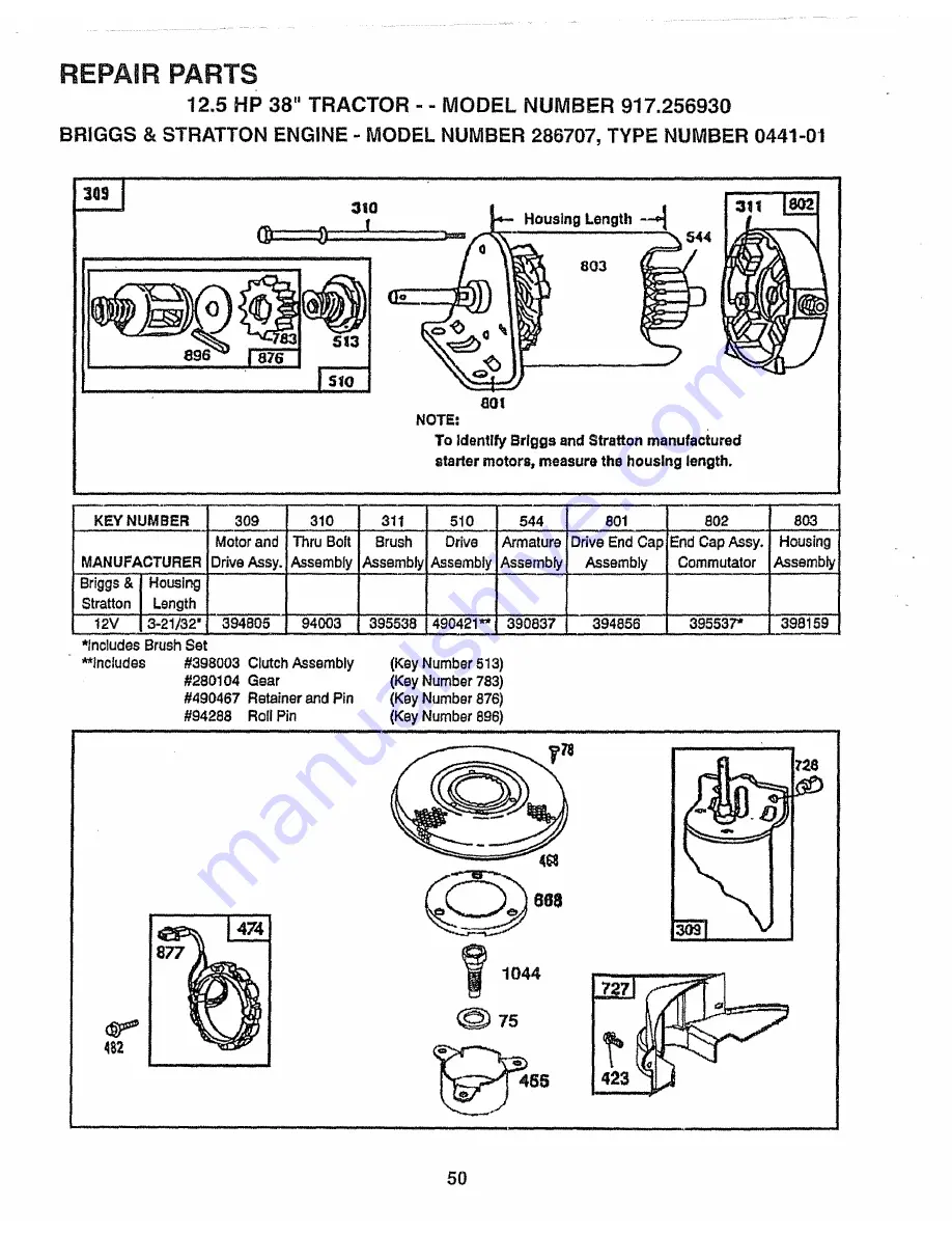 Craftsman 917.25693 Owner'S Manual Download Page 50