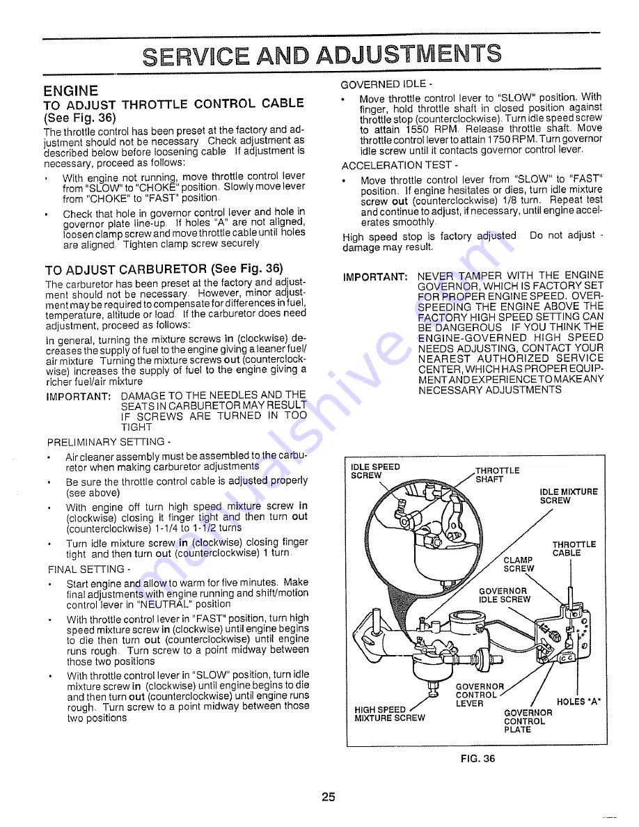 Craftsman 917.25736 Owner'S Manual Download Page 25