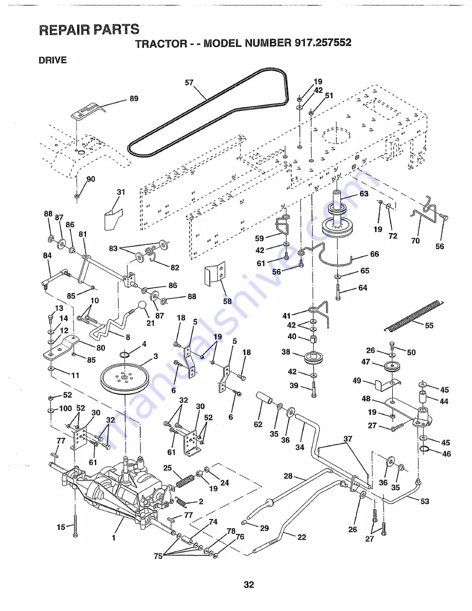 Craftsman 917.257552 Скачать руководство пользователя страница 32