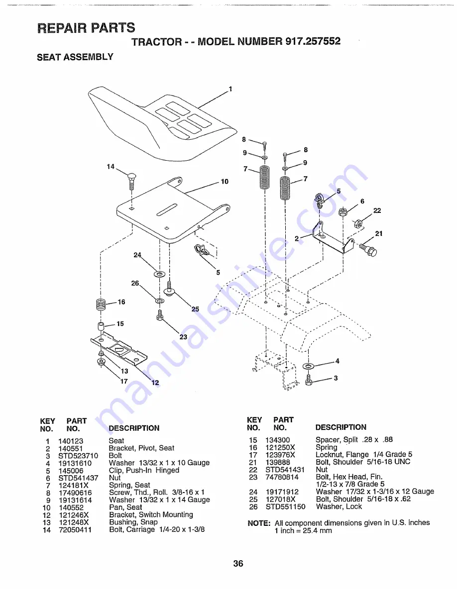 Craftsman 917.257552 Скачать руководство пользователя страница 36