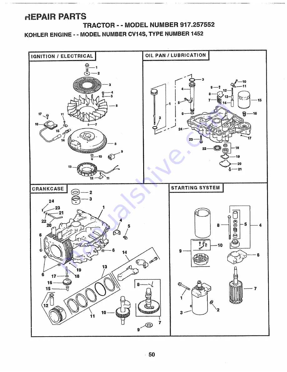 Craftsman 917.257552 Owner'S Manual Download Page 50