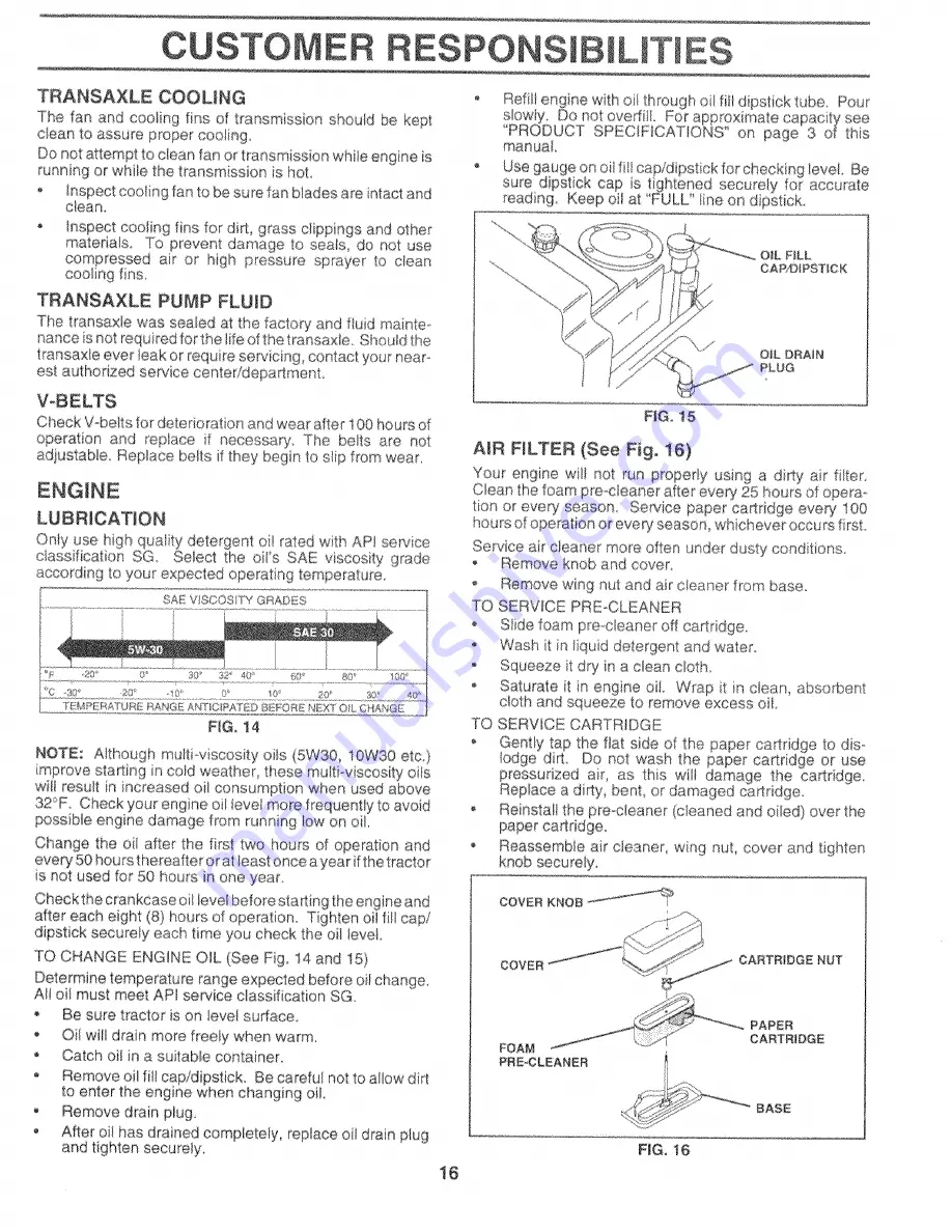 Craftsman 917.25759 Owner'S Manual Download Page 16