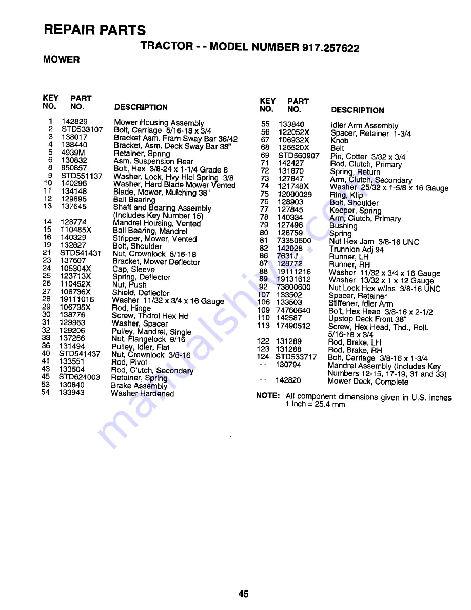 Craftsman 917.257622 Owner'S Manual Download Page 19