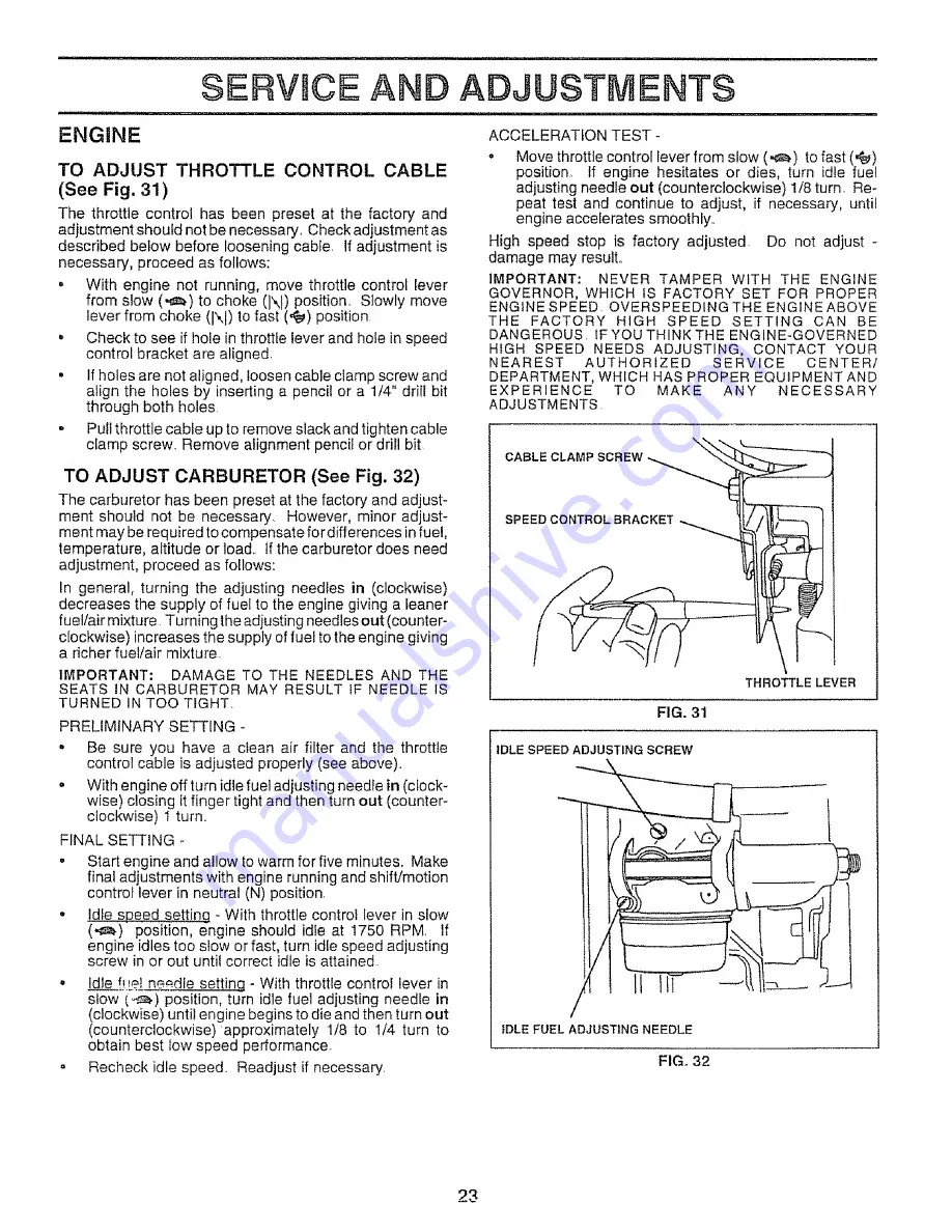 Craftsman 917.257651 Owner'S Manual Download Page 23