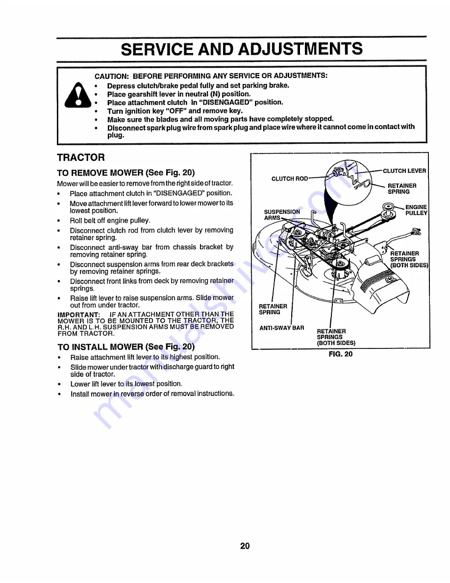 Craftsman 917.258524 Owner'S Manual Download Page 20