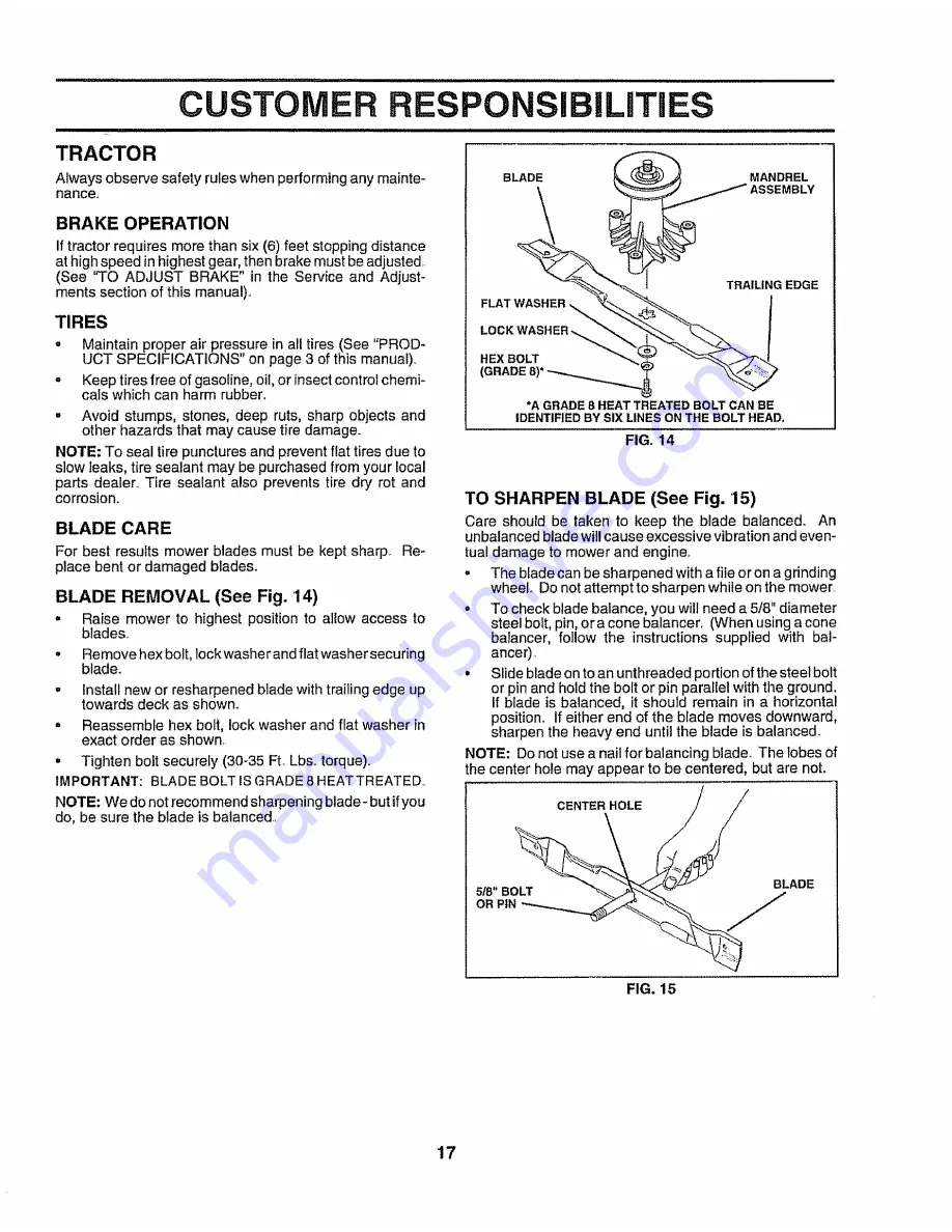 Craftsman 917.258532 Owner'S Manual Download Page 17