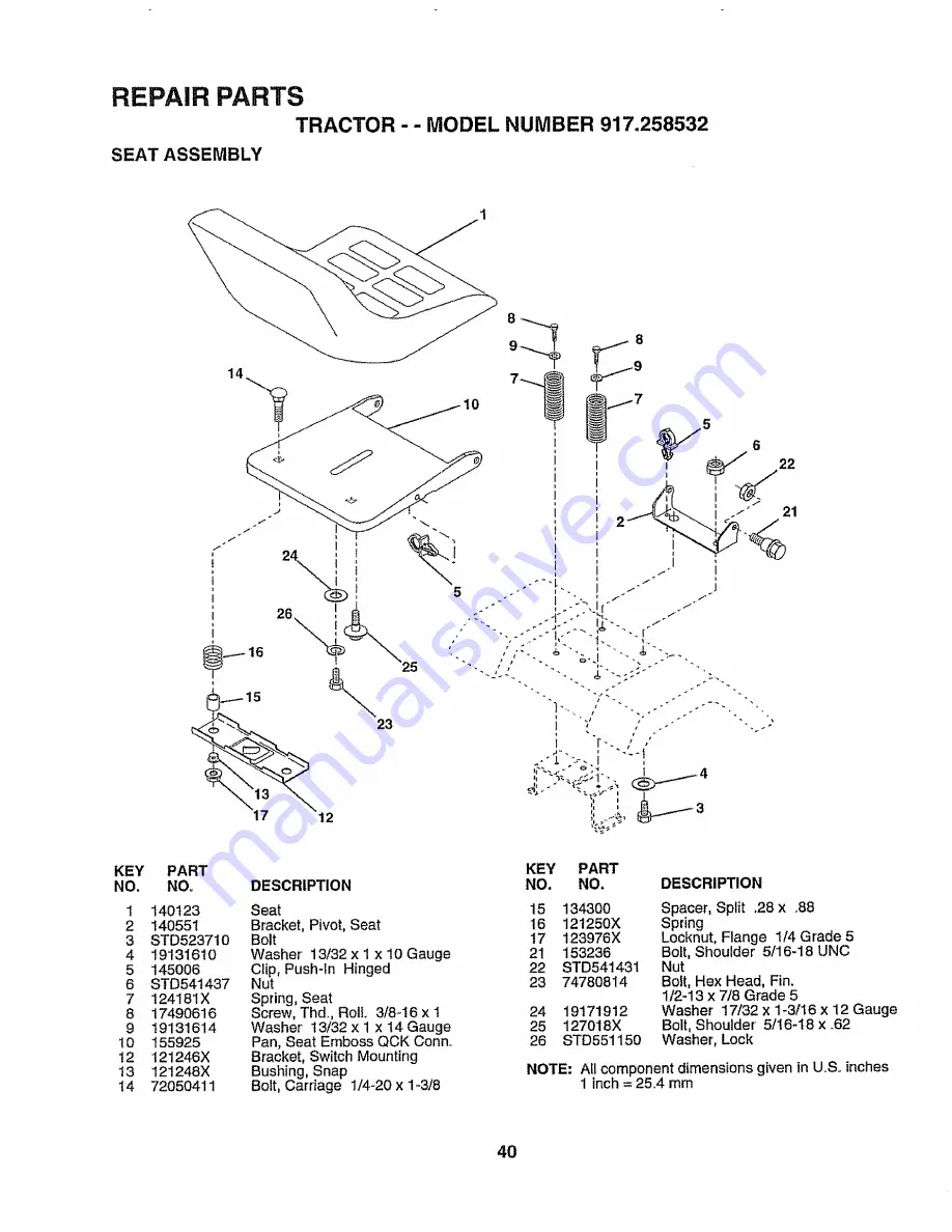 Craftsman 917.258532 Скачать руководство пользователя страница 40