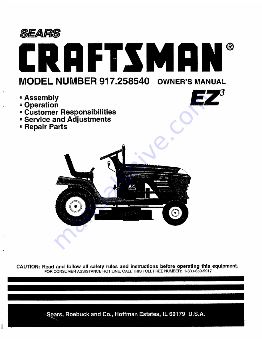 Craftsman 917.258540 Скачать руководство пользователя страница 1