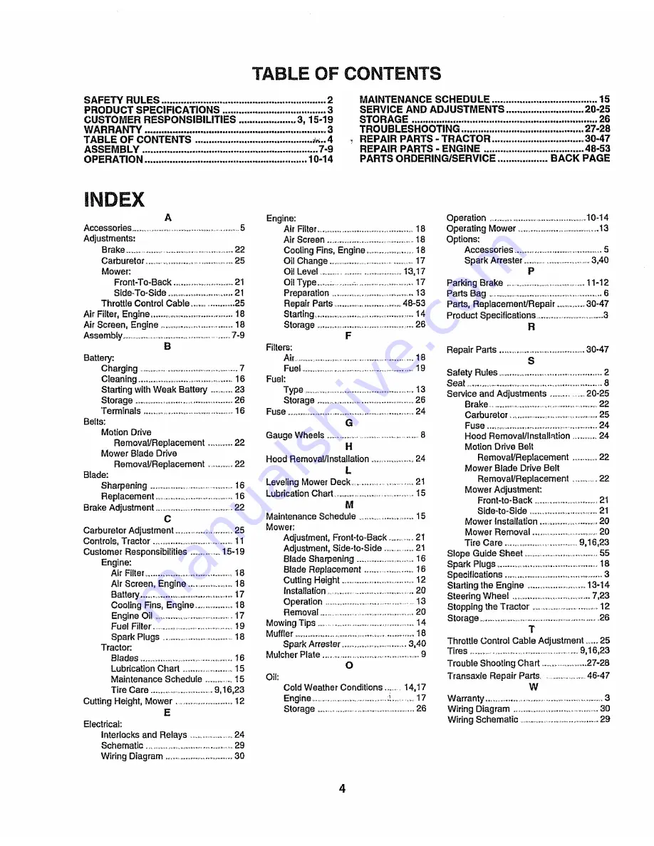 Craftsman 917.258540 Owner'S Manual Download Page 4