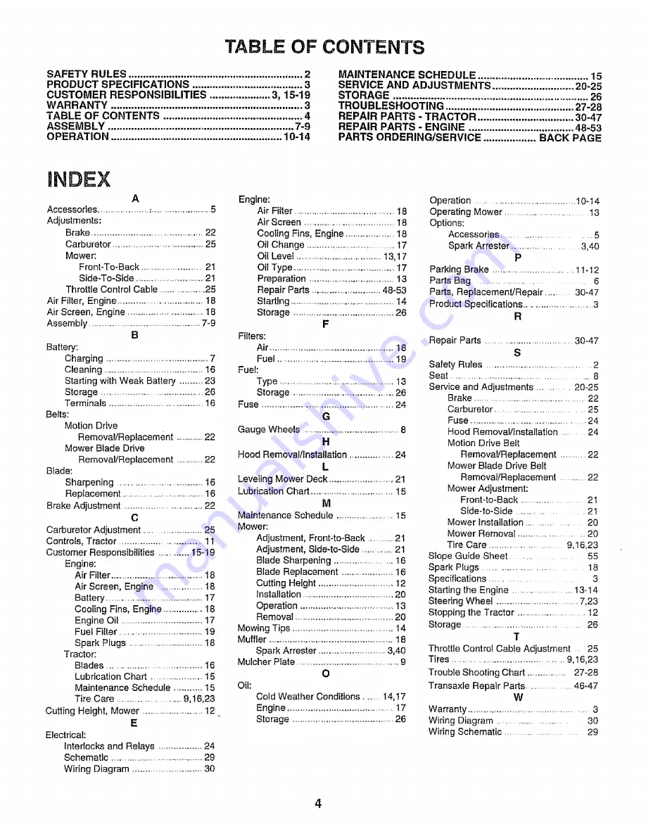 Craftsman 917.258542 Owner'S Manual Download Page 4