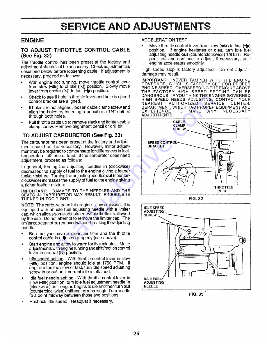 Craftsman 917.258542 Owner'S Manual Download Page 25