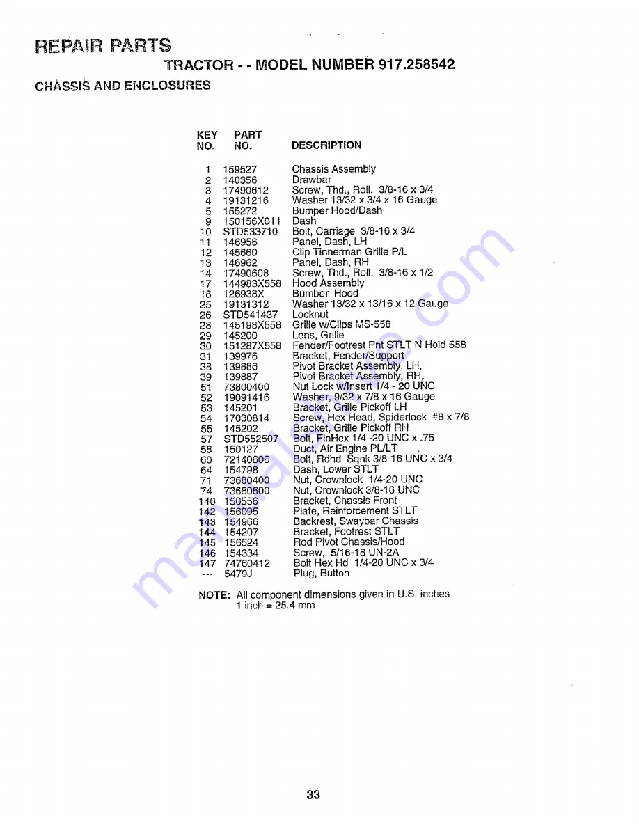 Craftsman 917.258542 Owner'S Manual Download Page 33