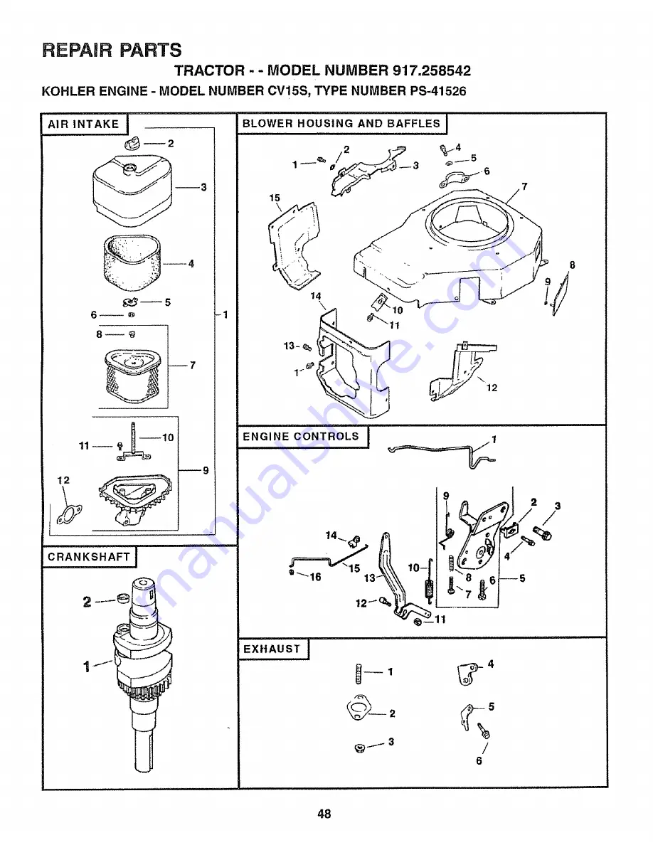 Craftsman 917.258542 Owner'S Manual Download Page 48