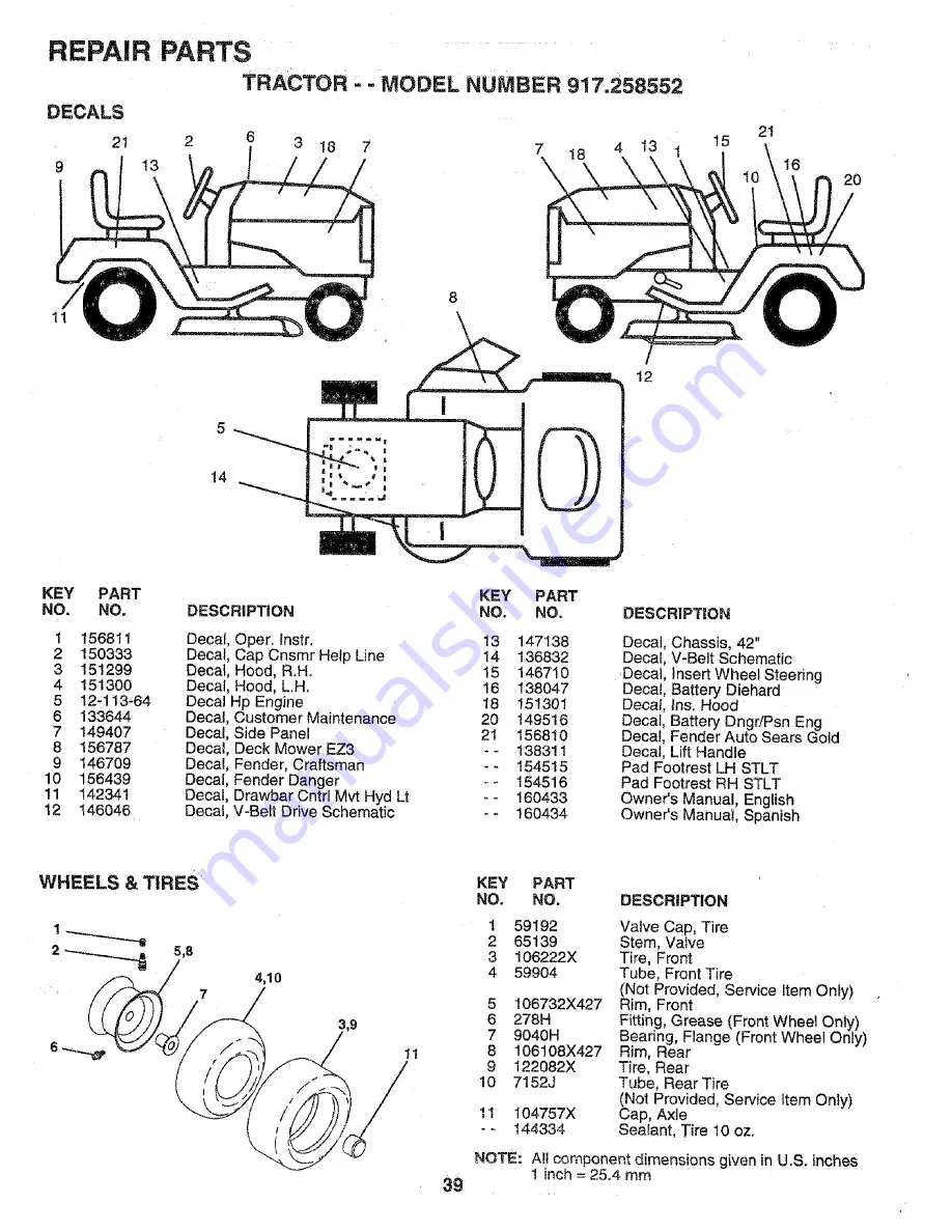 Craftsman 917.258552 Скачать руководство пользователя страница 39