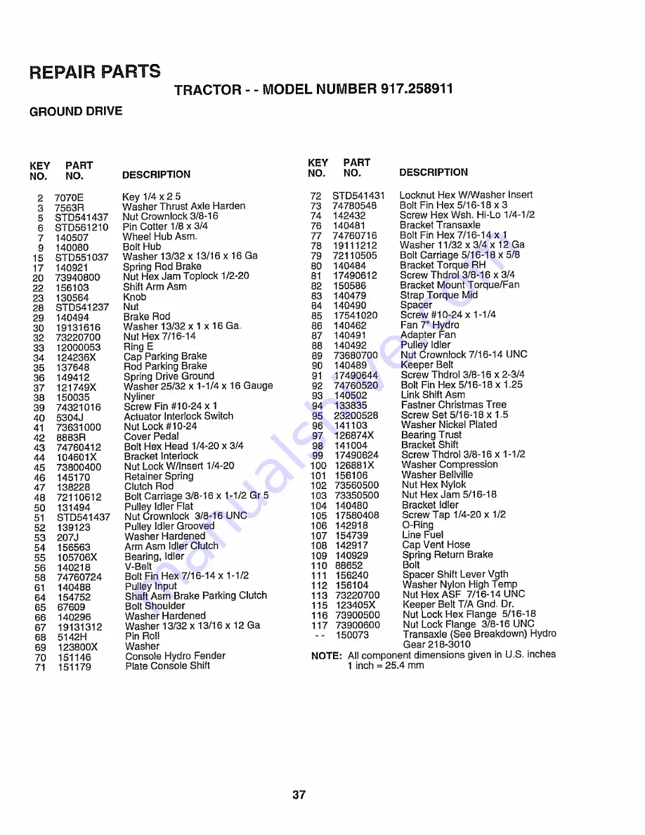 Craftsman 917.258911 Owner'S Manual Download Page 37