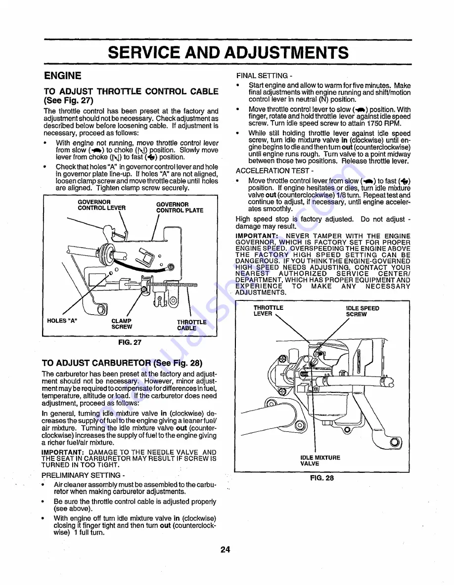 Craftsman 917.259290 Owner'S Manual Download Page 24