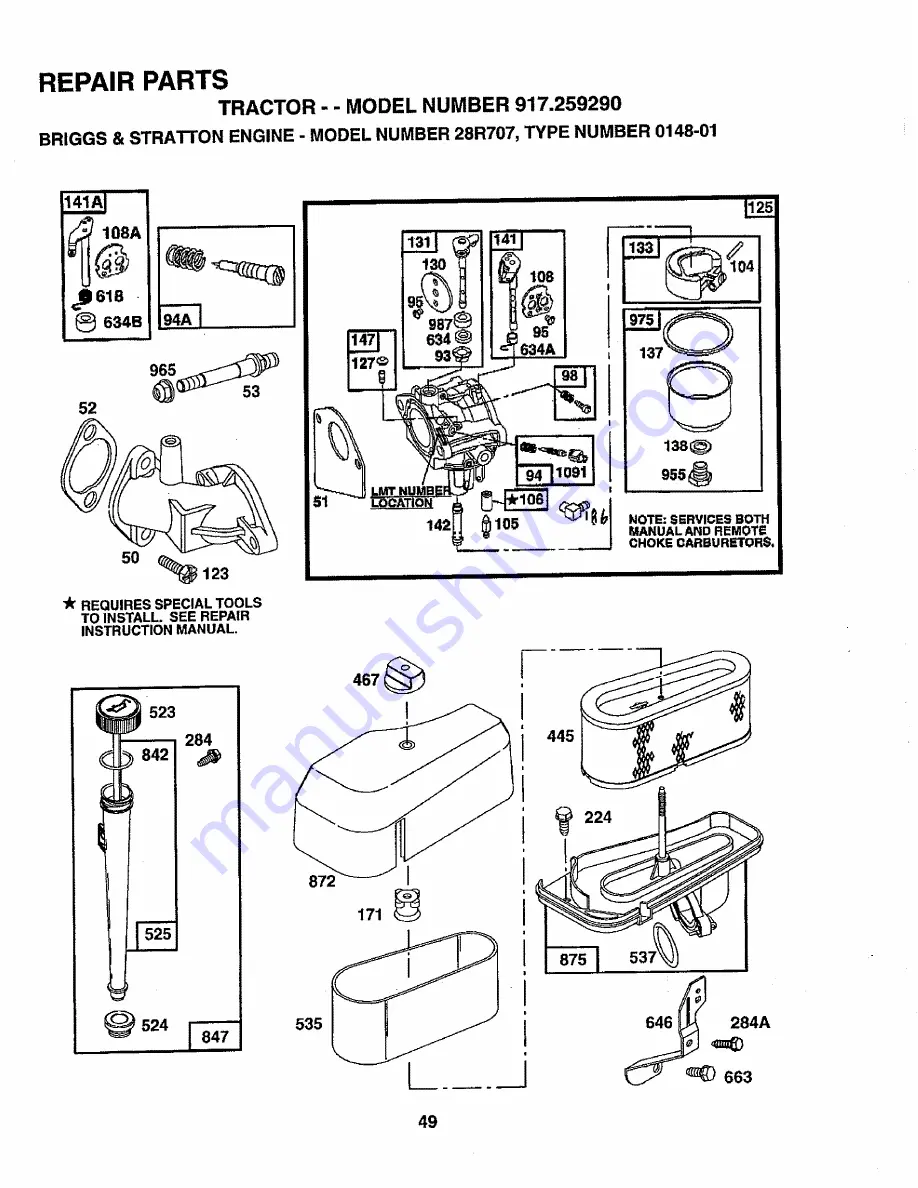 Craftsman 917.259290 Скачать руководство пользователя страница 49