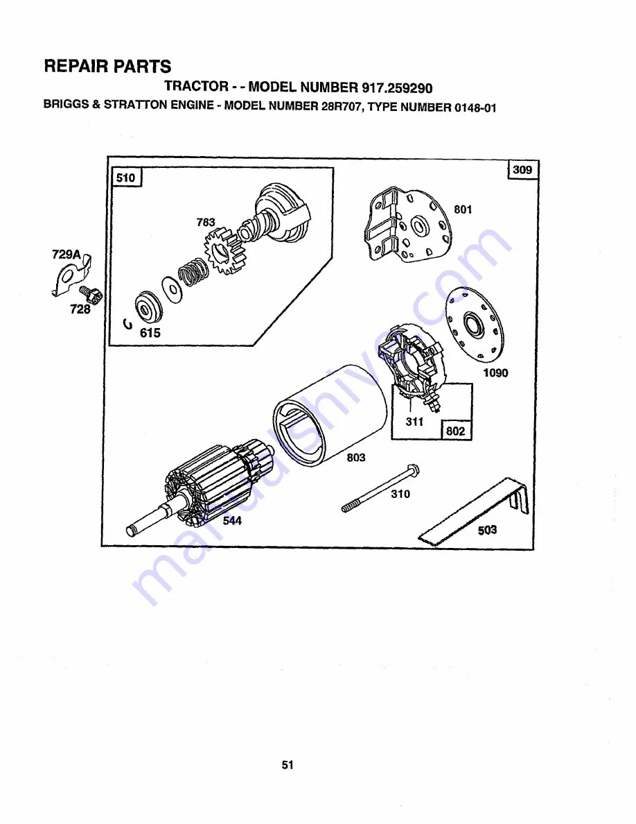 Craftsman 917.259290 Скачать руководство пользователя страница 51