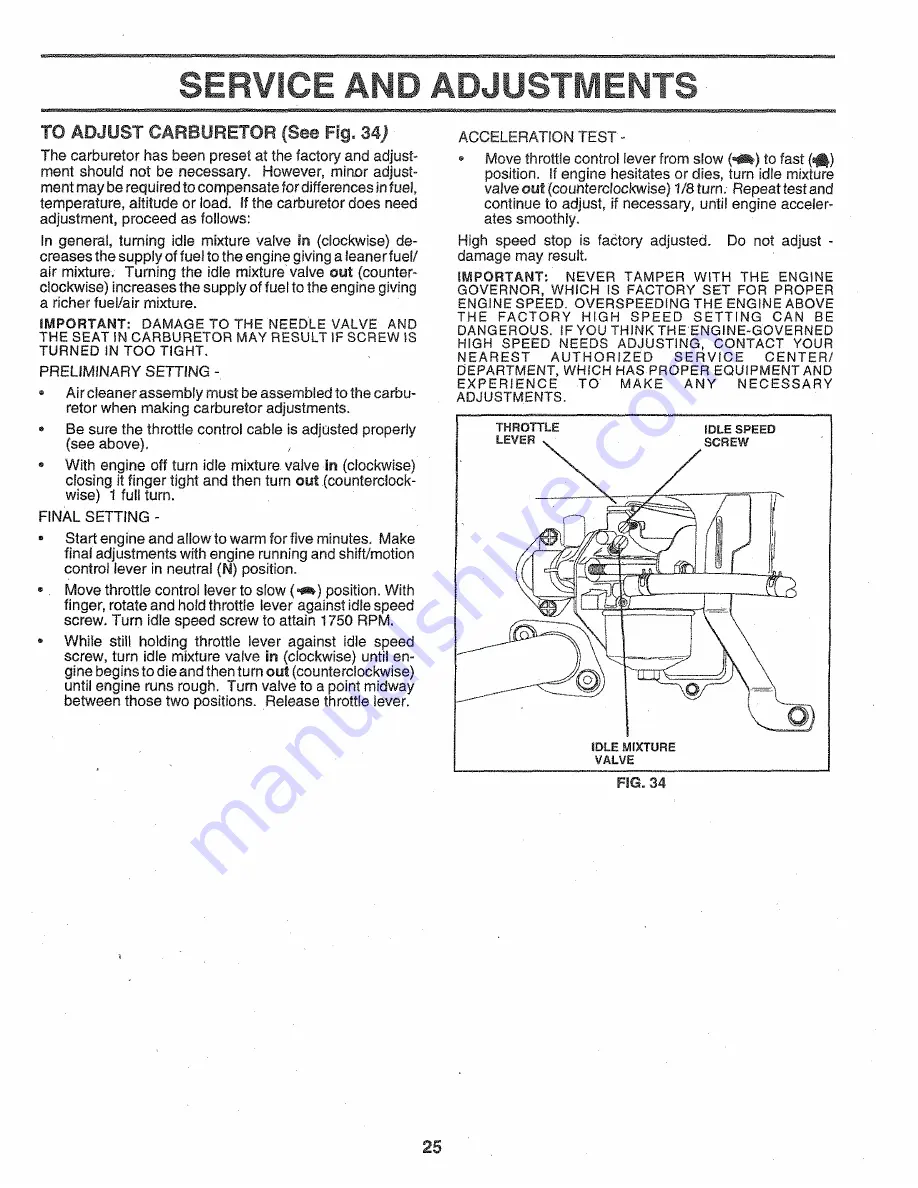 Craftsman 917.259330 Owner'S Manual Download Page 25