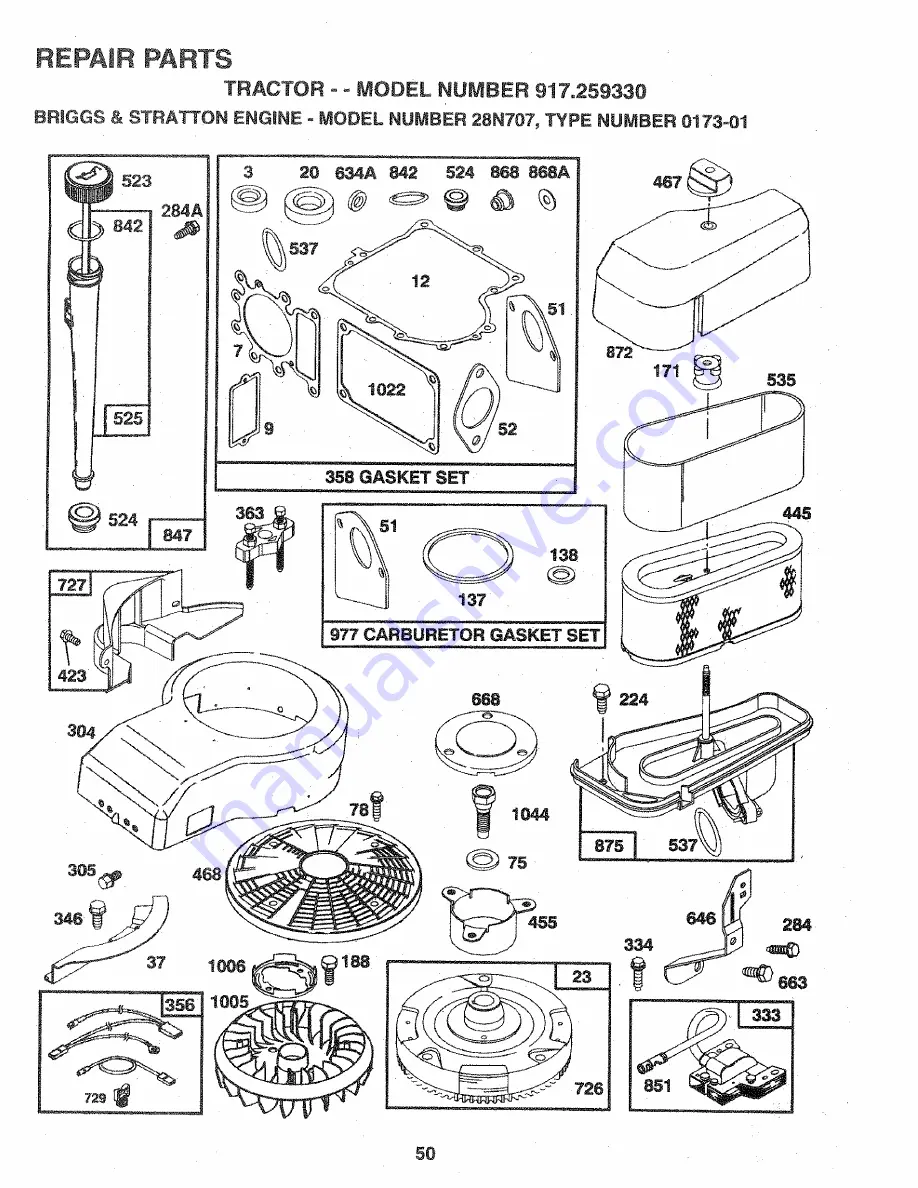 Craftsman 917.259330 Owner'S Manual Download Page 50