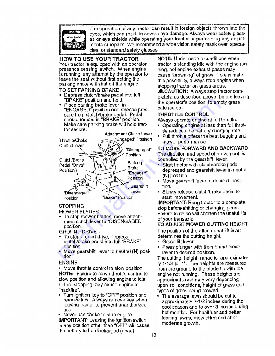 Craftsman 917.270312 Owner'S Manual Download Page 13