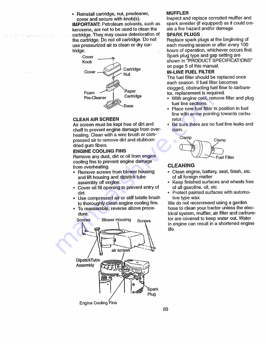 Craftsman 917.270412 Owner'S Manual Download Page 20