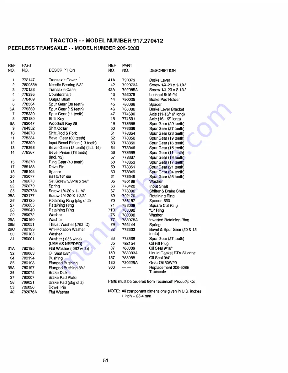 Craftsman 917.270412 Owner'S Manual Download Page 51